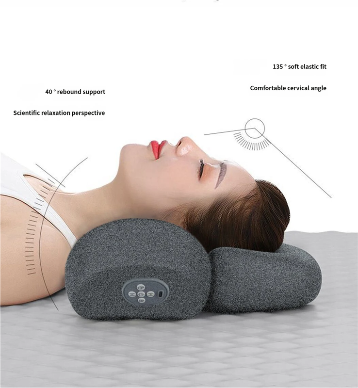 Electric Cervical Neck Massage Pillow with Memory Foam Support