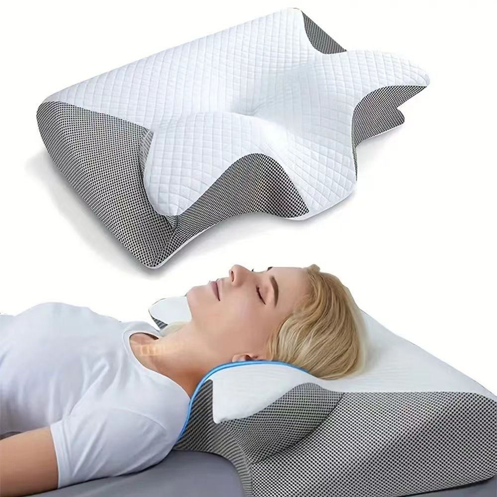 Butterfly Contour Memory Foam Neck Pillow for Side & Back Sleepers