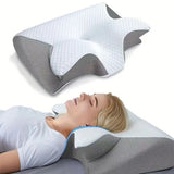 Butterfly Contour Memory Foam Neck Pillow for Side & Back Sleepers