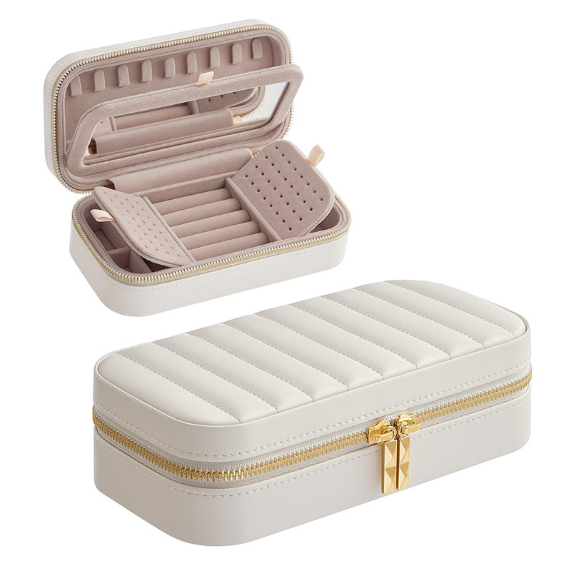 Portable Travel Jewellery Box with Mirror