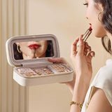 Portable Travel Jewellery Box with Mirror