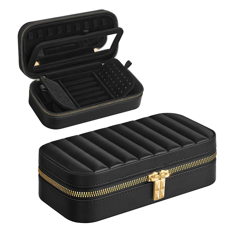 Portable Travel Jewellery Box with Mirror