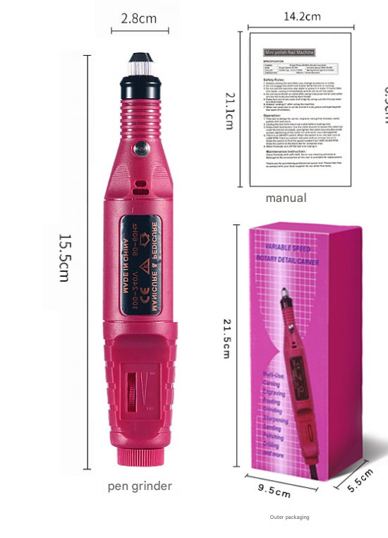 Portable Electric Nail Drill Kit - USB Manicure Pedicure Polishing & Shaping Tool Set