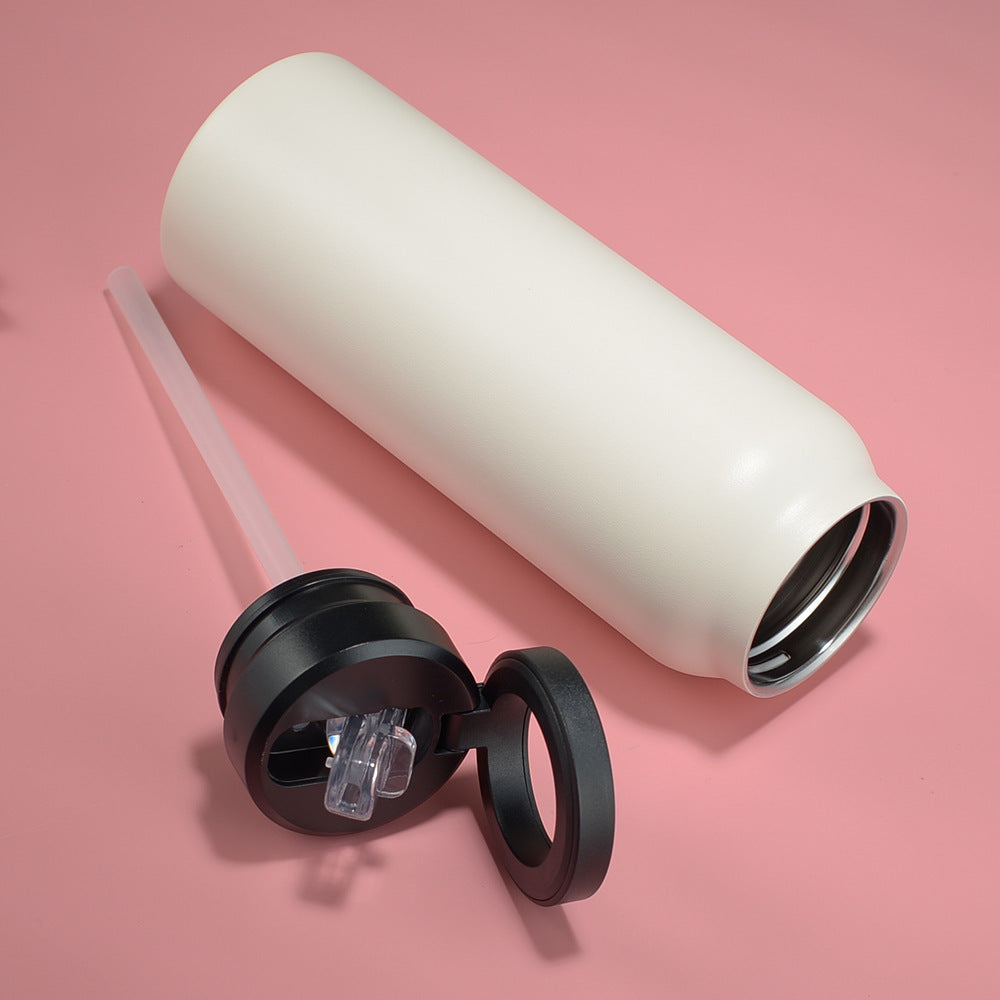 Stainless Steel Insulated Water Bottle with Integrated Magnetic Phone Stand