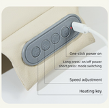 Slim Wireless Shiatsu Back Massager Cushion - Rechargeable Heated Massage Pad for Full Back Relief