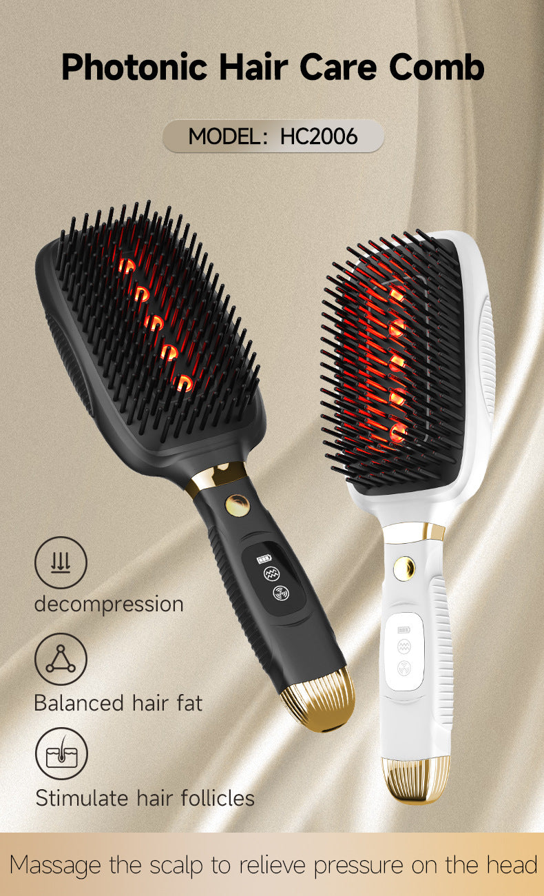 Advanced 3-in-1 Scalp & Hair Care Massage Brush with Red Light Therapy