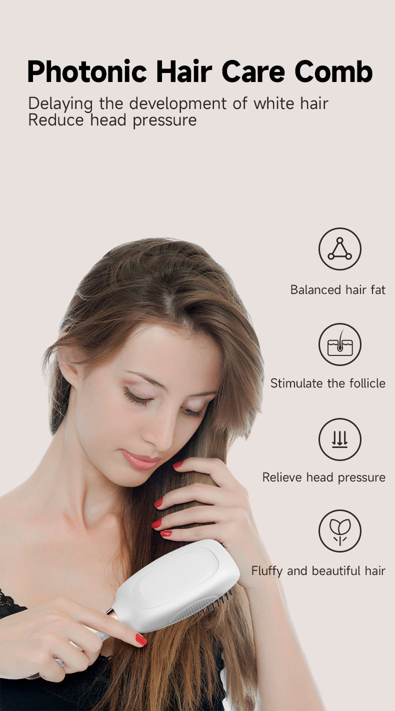 Advanced 3-in-1 Scalp & Hair Care Massage Brush with Red Light Therapy