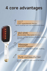 Advanced 3-in-1 Scalp & Hair Care Massage Brush with Red Light Therapy