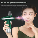 Portable Nano Facial Steamer & Oxygen Sprayer with Red/Blue Light Therapy