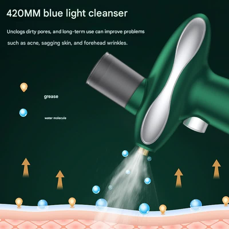 Portable Nano Facial Steamer & Oxygen Sprayer with Red/Blue Light Therapy
