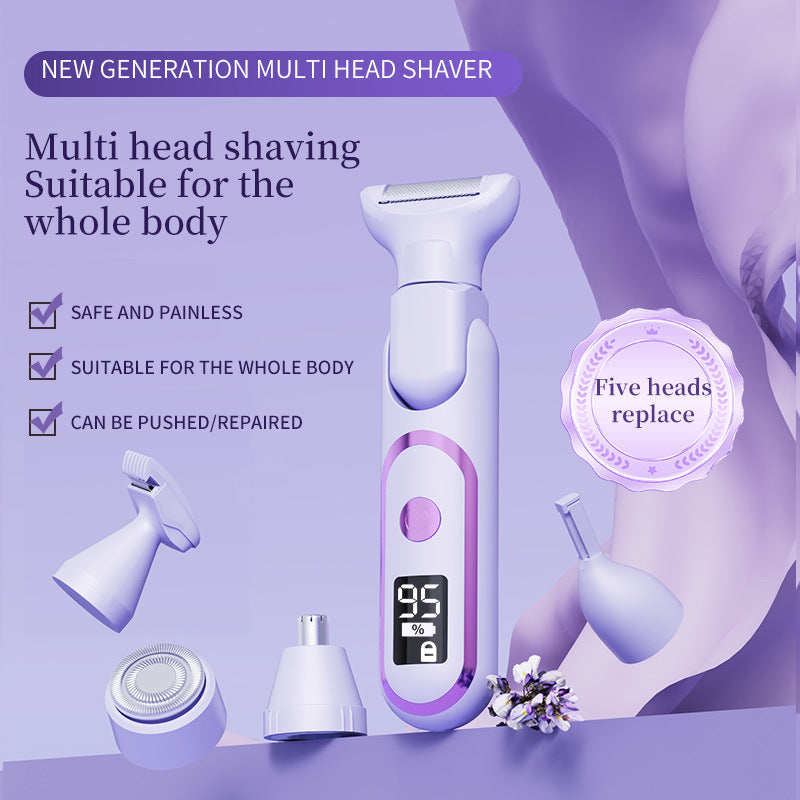5-in-1 Electric Shaver & Grooming Kit with LED Display