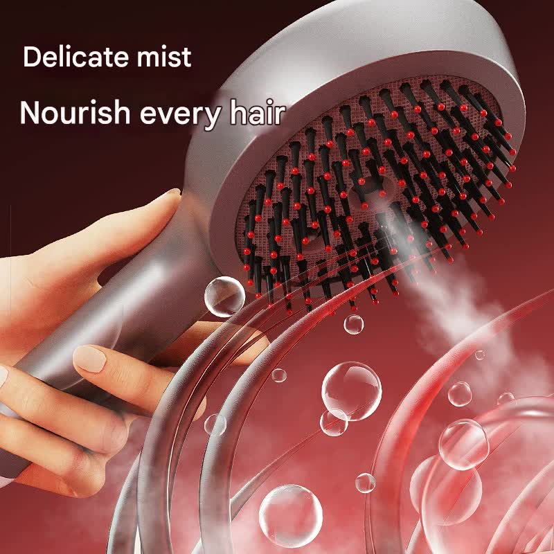 4-in-1 Scalp Massage Brush - Red Light Therapy, Nano Steam & Vibration