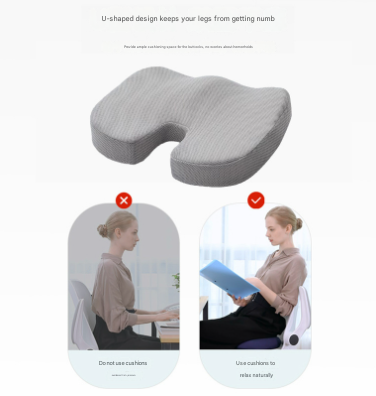 Memory Foam Coccyx Seat Cushion for Tailbone Support