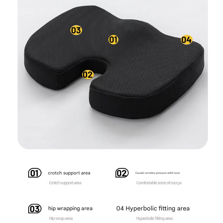 Memory Foam Coccyx Seat Cushion for Tailbone Support