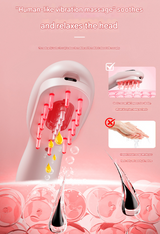 SILK ROLLA Rechargeable Electric Scalp Massager Brush with Red & Blue Light Therapy