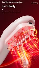 SILK ROLLA Rechargeable Electric Scalp Massager Brush with Red & Blue Light Therapy