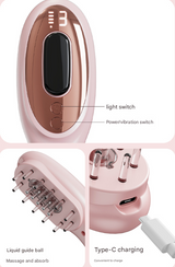 SILK ROLLA Rechargeable Electric Scalp Massager Brush with Red & Blue Light Therapy