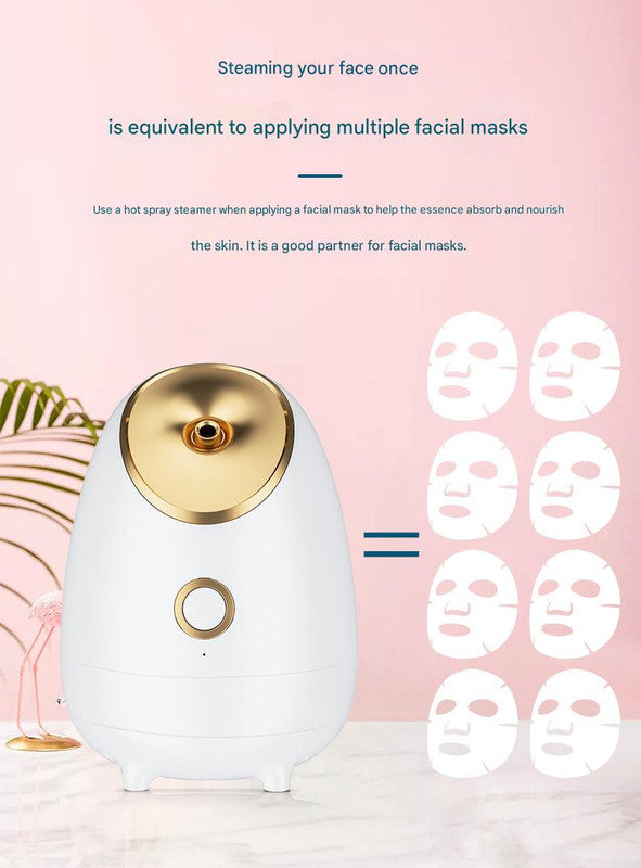 Nano Ionic Facial Steamer – Deep Hydration Hot Mist Face Steamer for Home Spa & Skincare