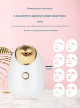 Nano Ionic Facial Steamer – Deep Hydration Hot Mist Face Steamer for Home Spa & Skincare
