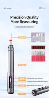 Professional Electric Nail Drill Pen Kit - Rechargeable Manicure & Pedicure Tool