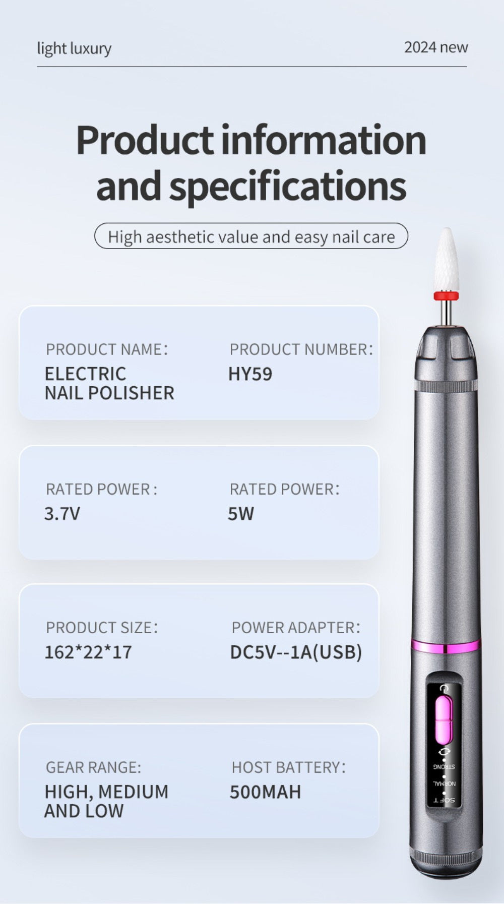 Professional Electric Nail Drill Pen Kit - Rechargeable Manicure & Pedicure Tool