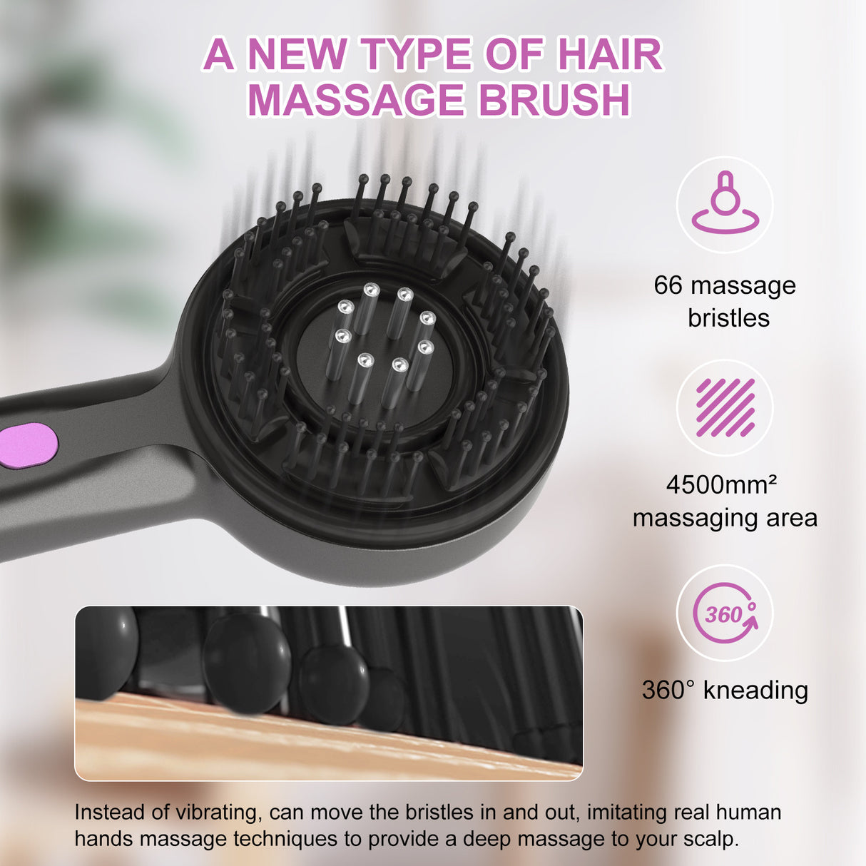 Electric Scalp Massager & Essential Oil Applicator Brush