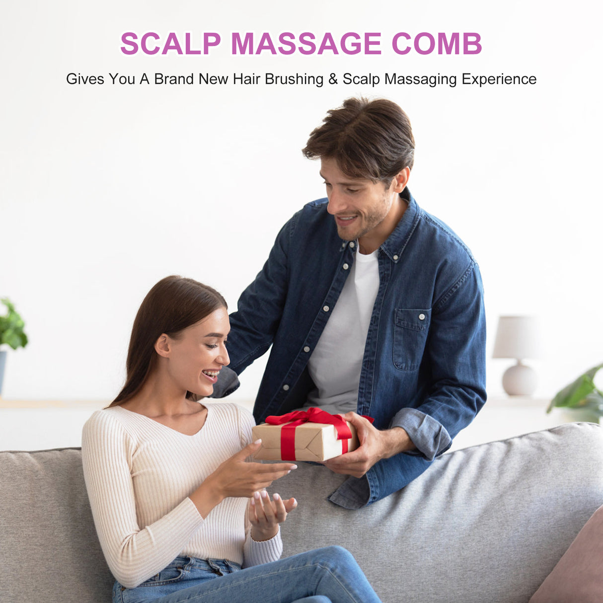 Electric Scalp Massager & Essential Oil Applicator Brush