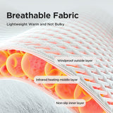 Electric Heated Ankle Brace - Rechargeable Vibration Massager with 5 Heat Levels & 3 Modes