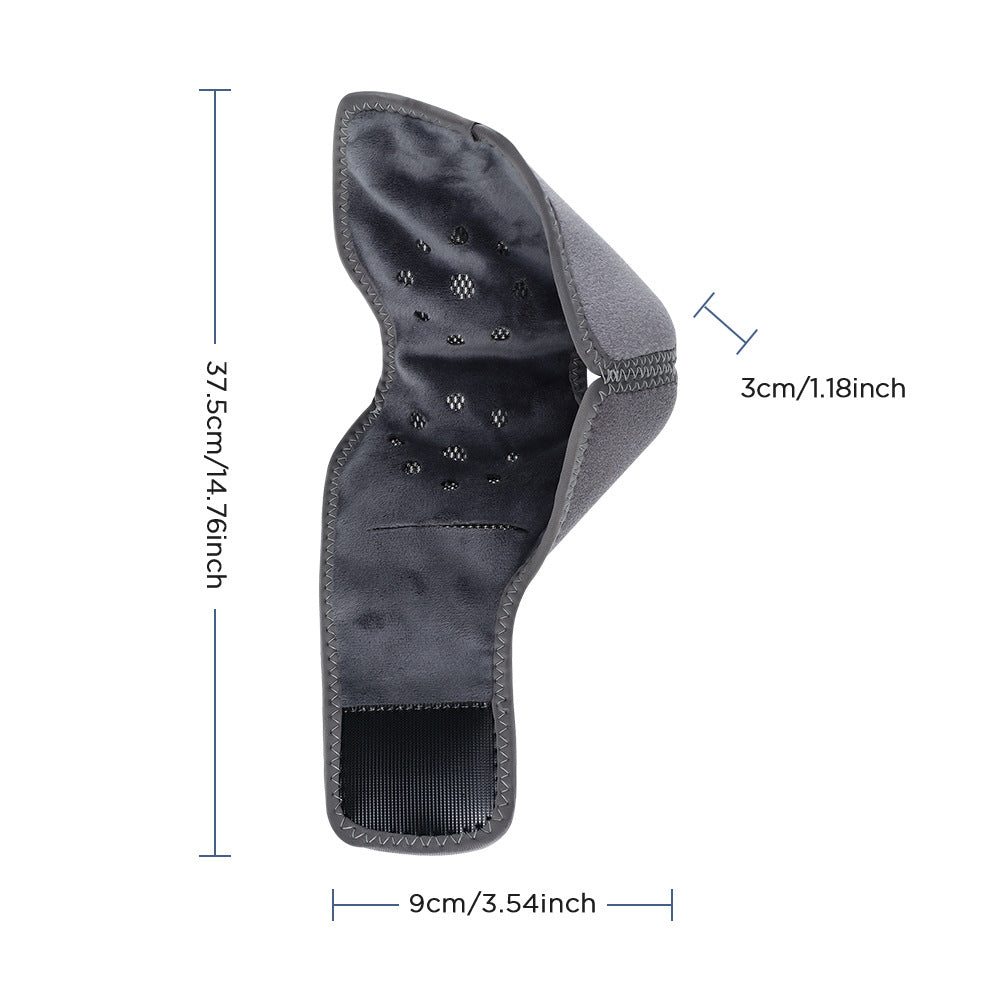 Electric Heated Ankle Brace - Rechargeable Vibration Massager with 5 Heat Levels & 3 Modes