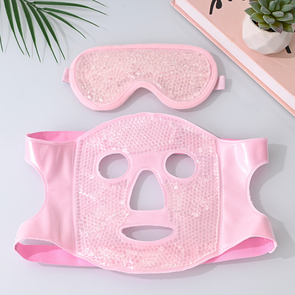 Reusable Cooling Gel Bead Face Mask and Eye Mask Set