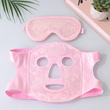 Reusable Cooling Gel Bead Face Mask and Eye Mask Set