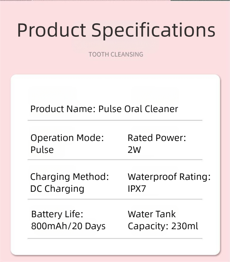 Professional Cordless Water Flosser