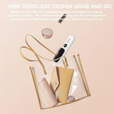 Professional 2-In-1 Cordless Hair Straightener Brush with LED Display