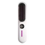Professional 2-In-1 Cordless Hair Straightener Brush with LED Display