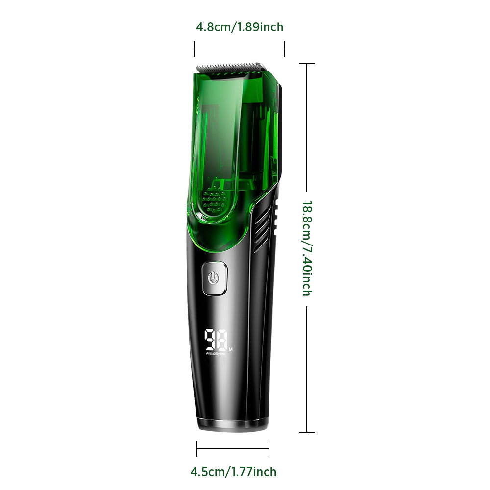Rechargeable Beard & Hair Trimmer with Vacuum Suction
