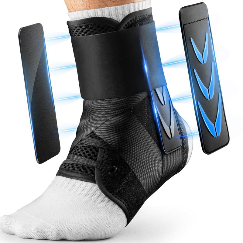 Triple Layer Compression Ankle Brace with Adjustable Lace Up Support