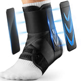 Triple Layer Compression Ankle Brace with Adjustable Lace Up Support