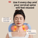 Rechargeable Shiatsu Neck & Back Massager Pillow with Heat