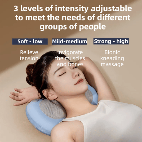 Rechargeable Shiatsu Neck & Back Massager Pillow with Heat