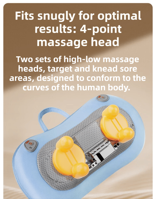 Rechargeable Shiatsu Neck & Back Massager Pillow with Heat
