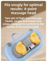 Rechargeable Shiatsu Neck & Back Massager Pillow with Heat