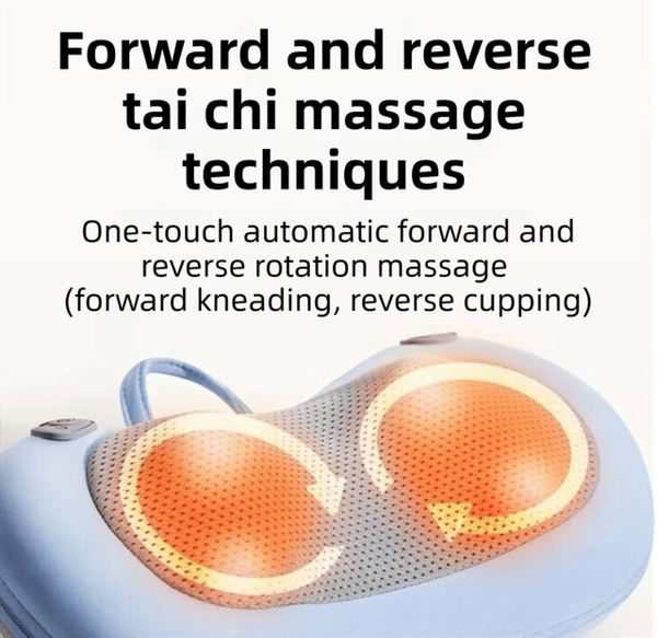 Rechargeable Shiatsu Neck & Back Massager Pillow with Heat