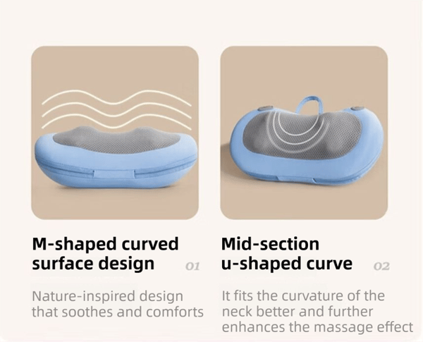 Rechargeable Shiatsu Neck & Back Massager Pillow with Heat