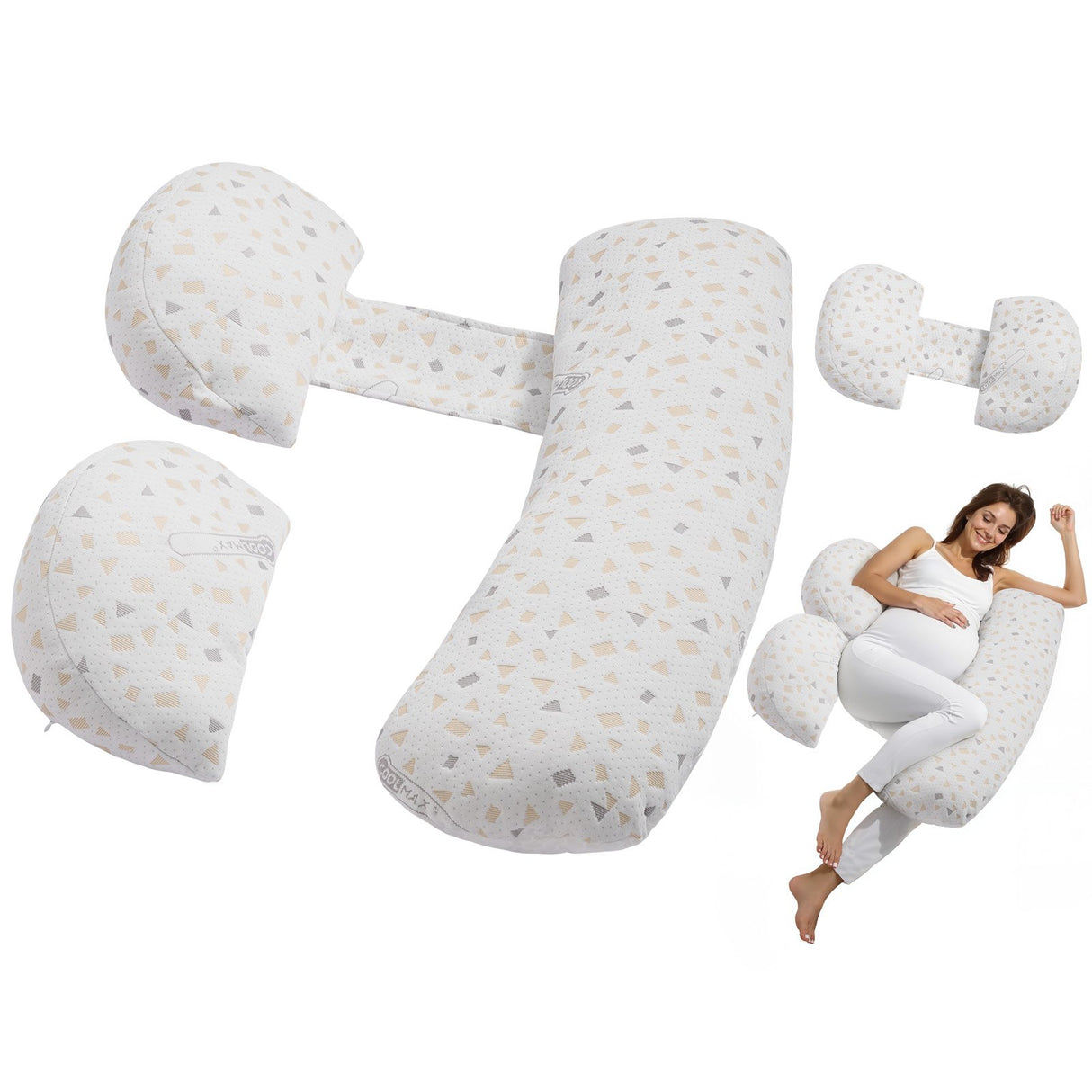 Adjustable Full Body Pregnancy Pillow - Silk Rolla