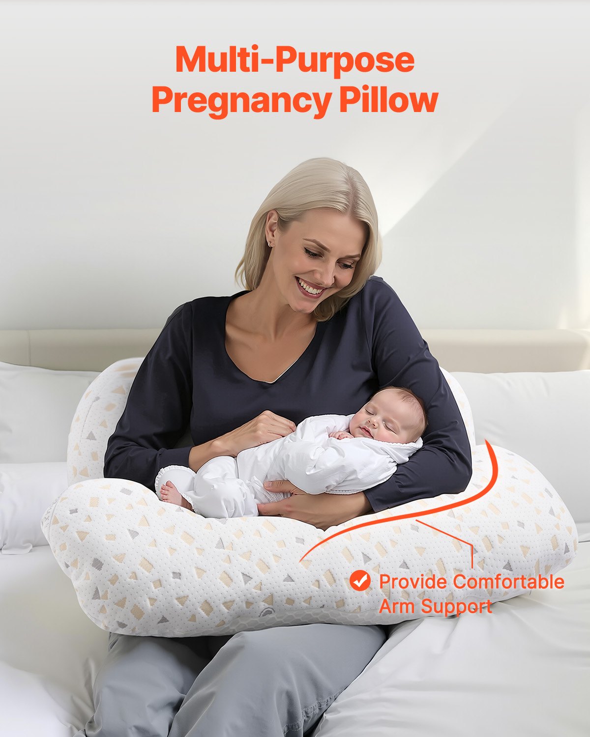 Adjustable Full Body Pregnancy Pillow - Silk Rolla
