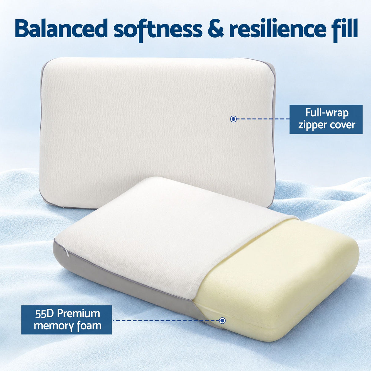 Cooling Memory Foam Pillow for Side Sleepers