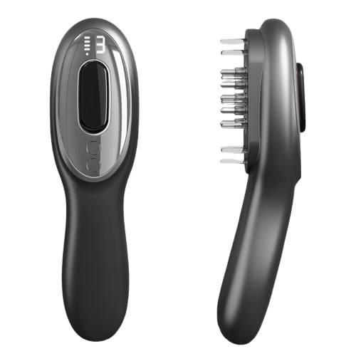 SILK ROLLA Rechargeable Electric Scalp Massager Brush with Red & Blue Light Therapy