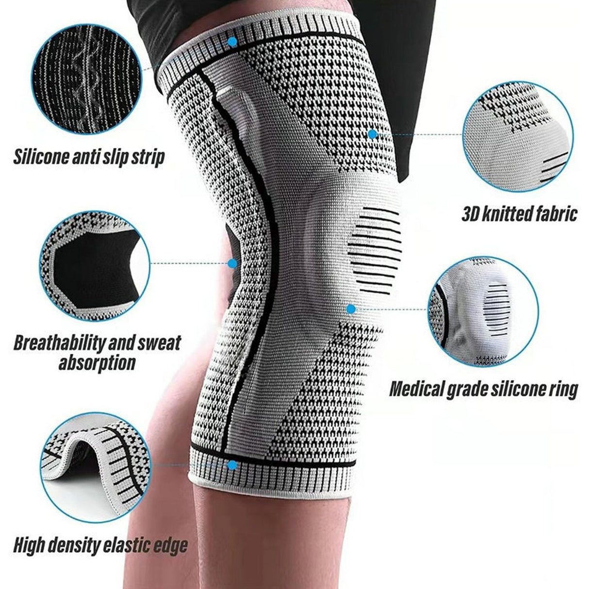 Compression Knee Brace with Side Stabilisers
