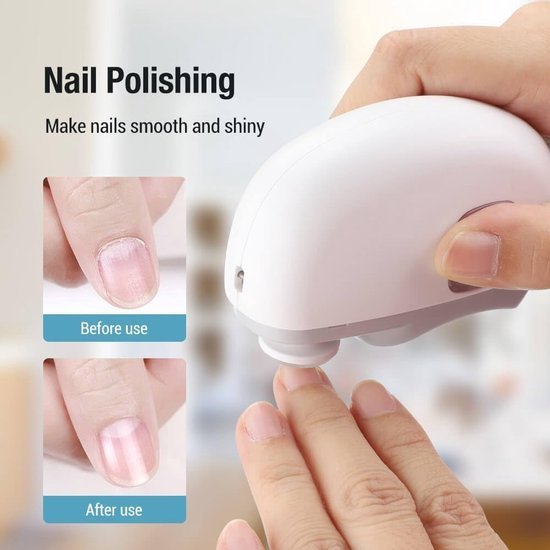 Electric Nail Clipper with LED Polishing Function