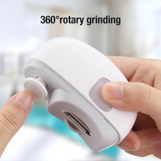 Electric Nail Clipper with LED Polishing Function